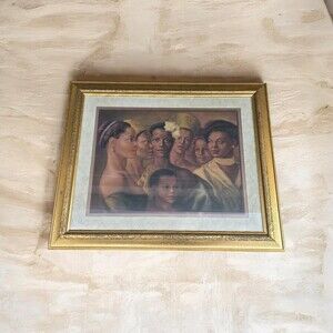 Vintage Decor Framed Art, The Beauty Of Color Painting Tim Ashkar 34” X 30”